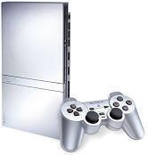 Sony Playstation 2 (PS2) Console Silver (Slim Model SCPH-77001, 1 Controller, 8MB Mem Card, AV & Power Cable)